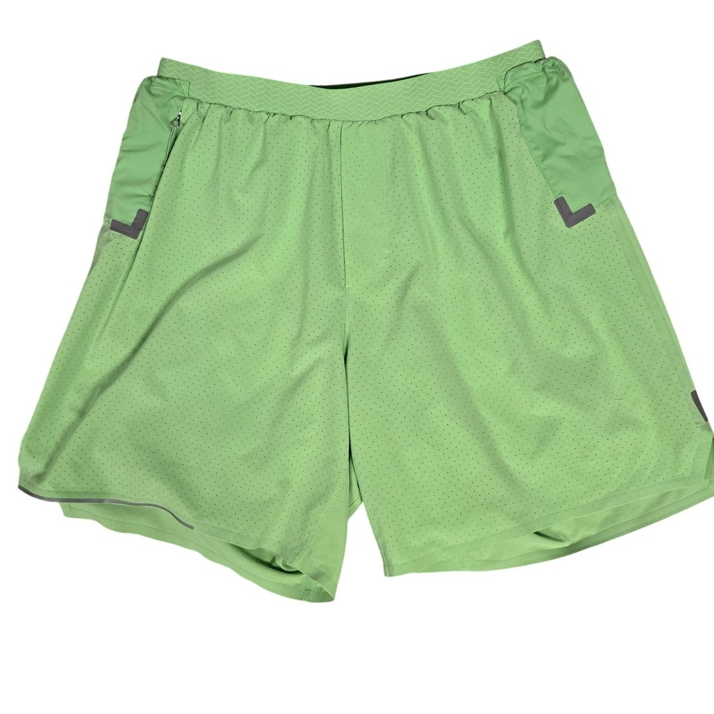 Lululemon Surge Lined Short 8" Green Running Training Athletic Men's Size M